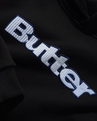 Butter Goods Stripe Logo Applique Hoodie - Black
