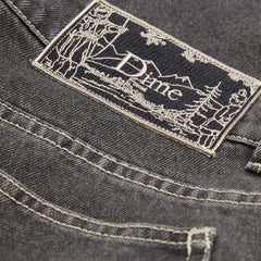 Dime Classic Denim Shorts - Faded Black (Contrast Stitching)
