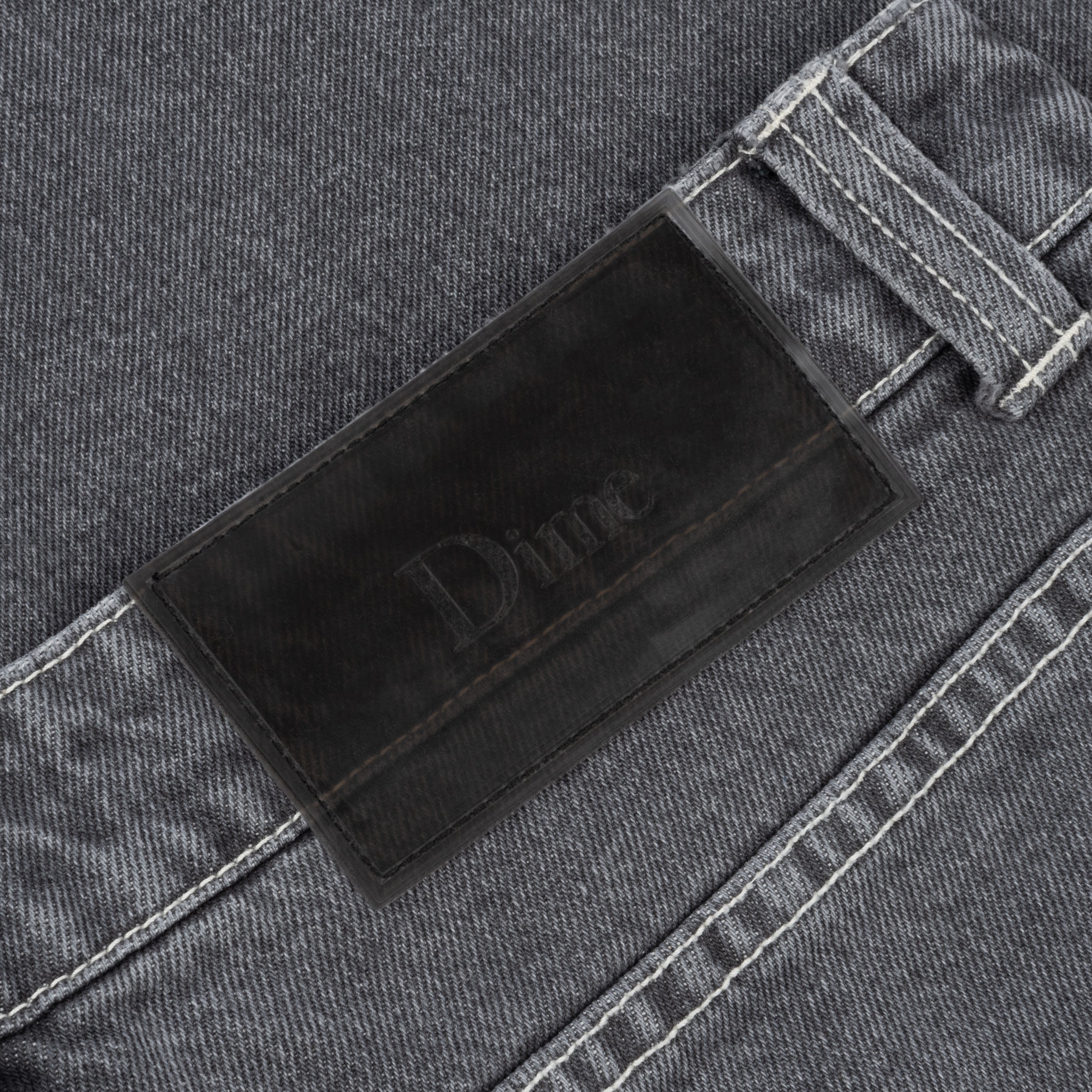Dime Classic Denim Shorts - Faded Black (Contrast Stitching)
