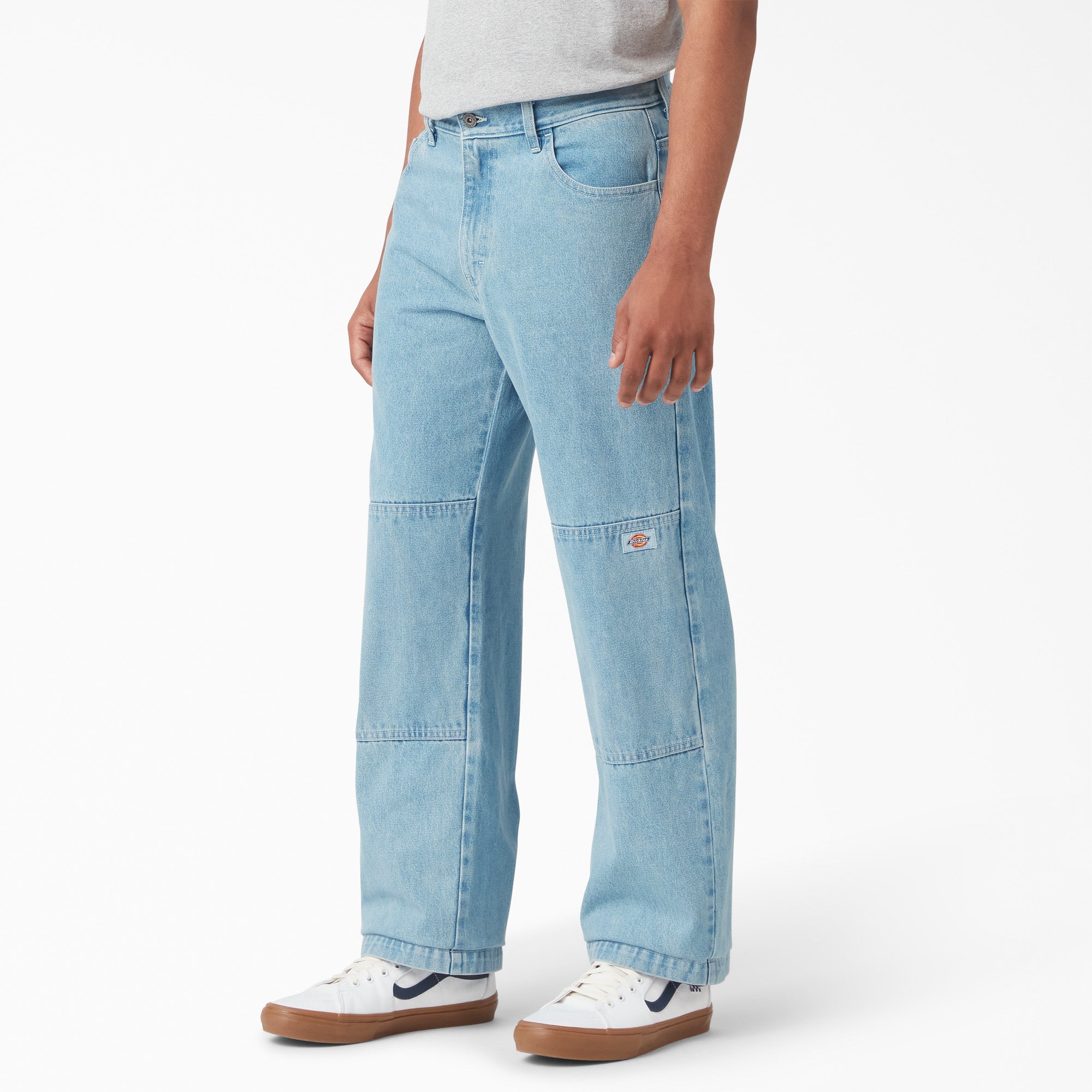 Dickies Loose Fit Double Knee Denim Pant - Lightwash Blue