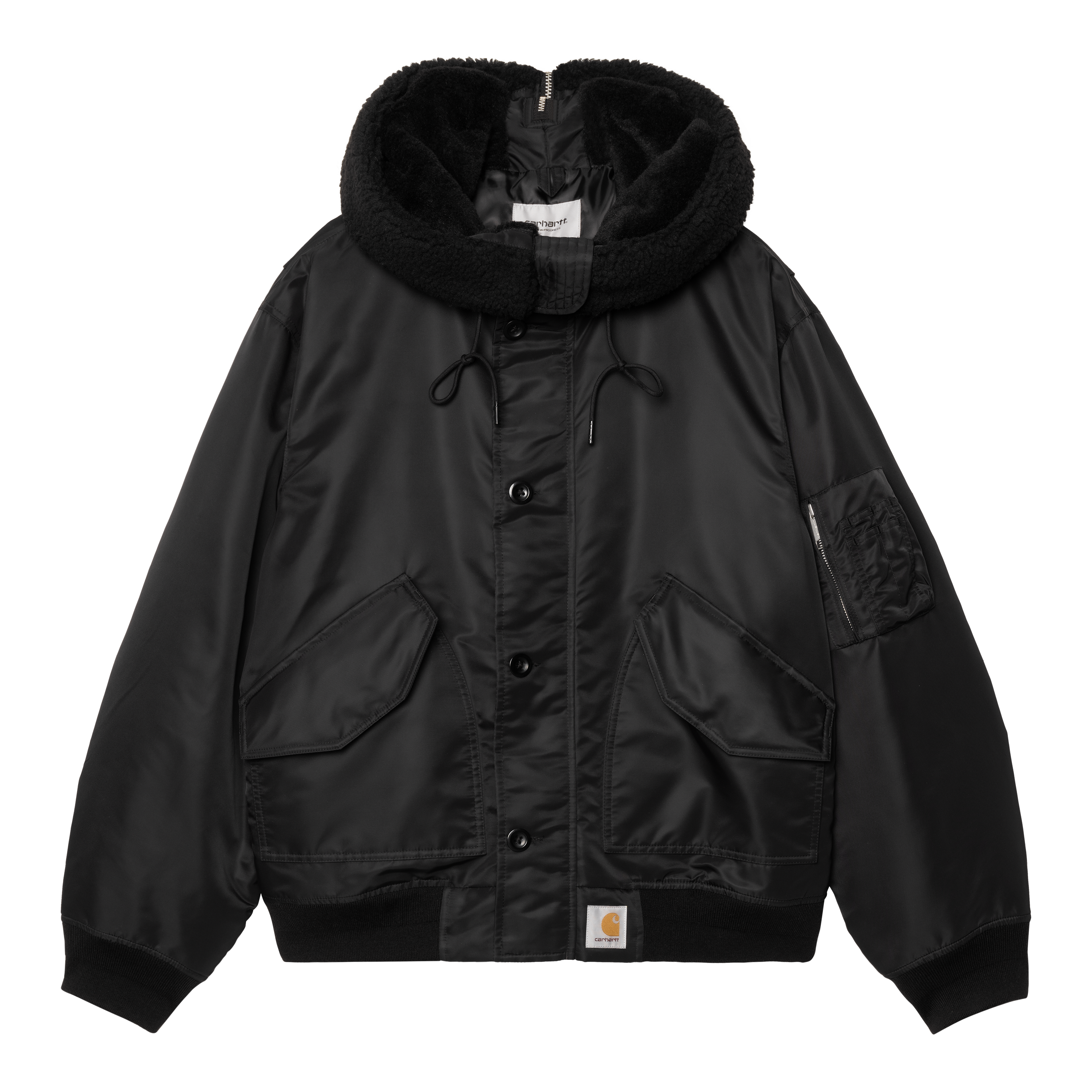 Carhartt WIP Hooded Oltera Bomber - Black/Black