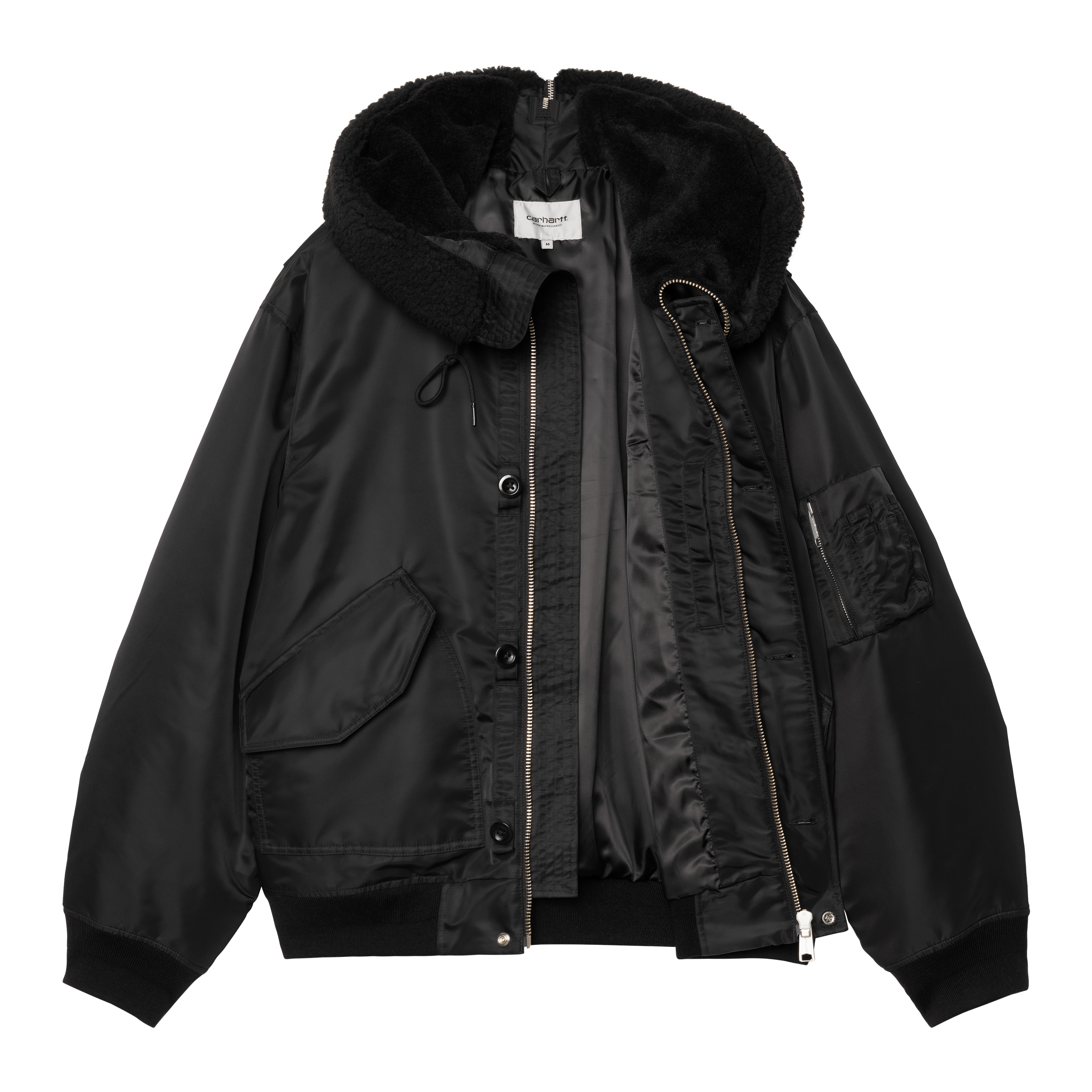 Carhartt WIP Hooded Oltera Bomber - Black/Black