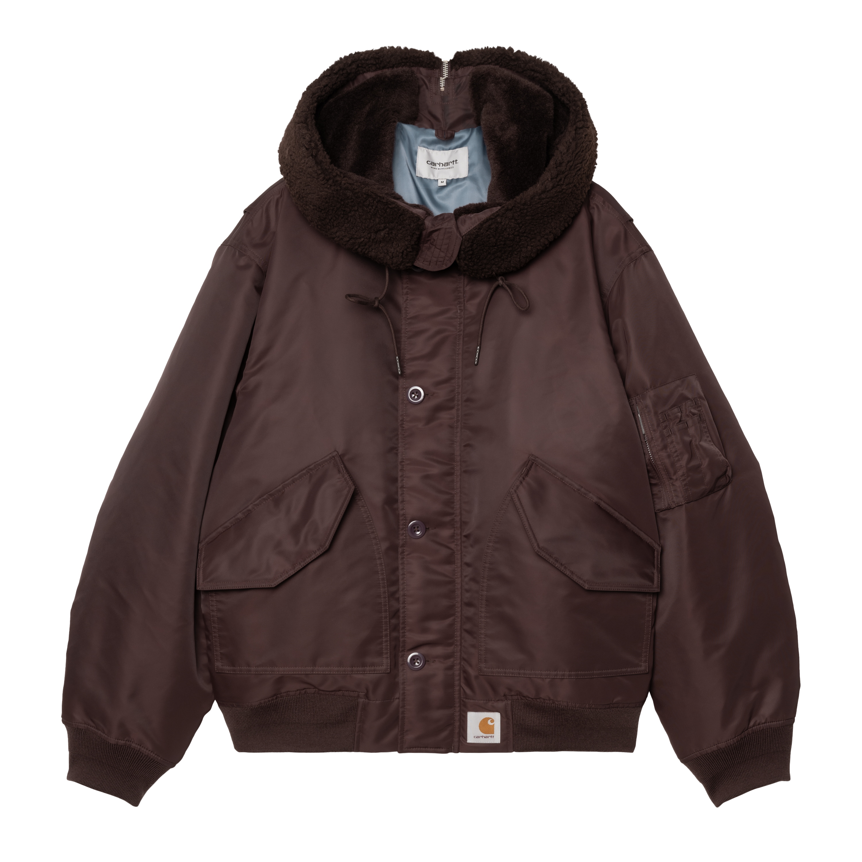 Carhartt WIP Hooded Oltera Bomber - Palisander/Angelite