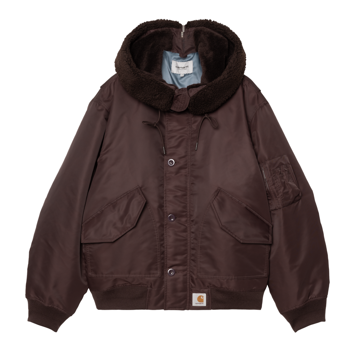 Carhartt WIP Hooded Oltera Bomber - Palisander/Angelite