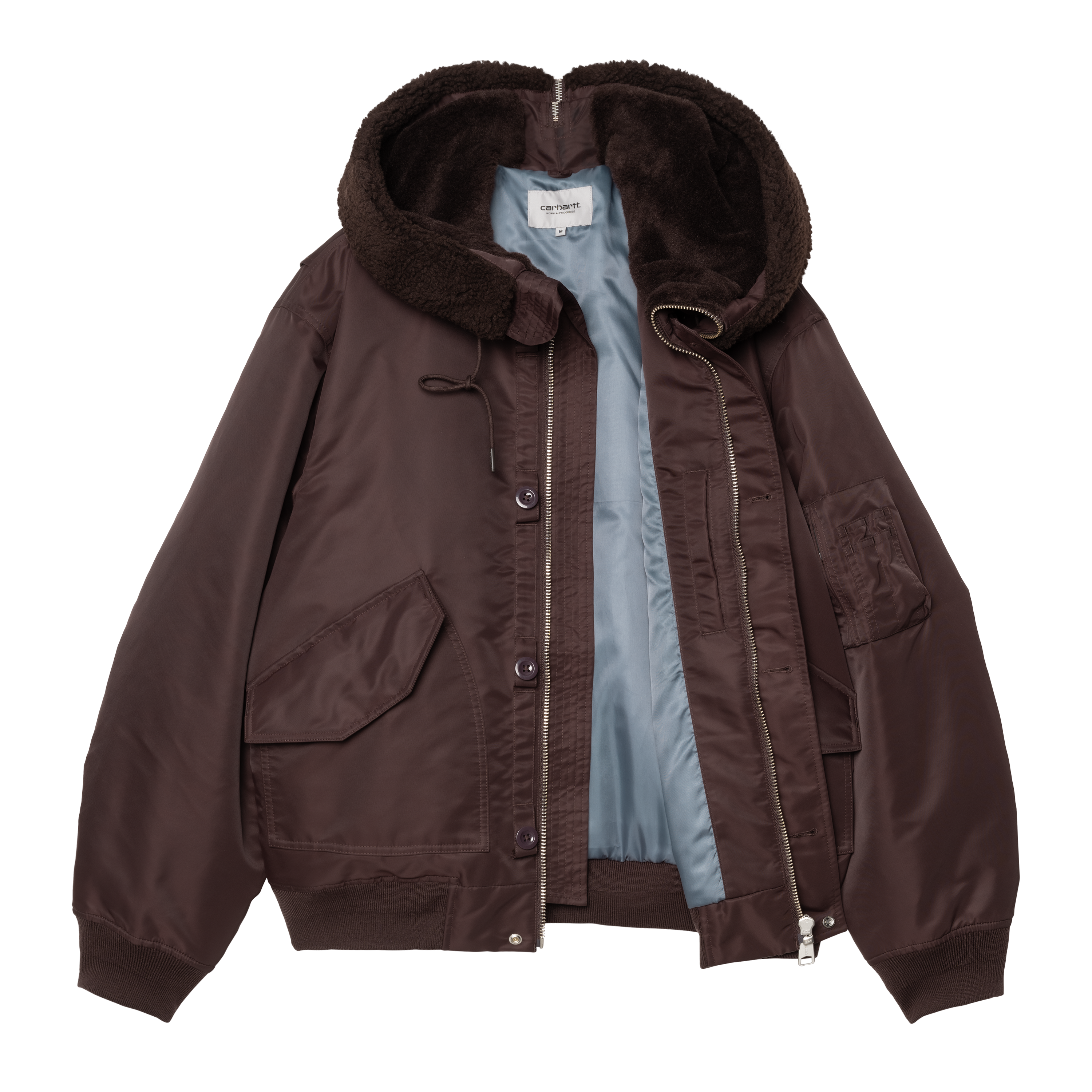 Carhartt WIP Hooded Oltera Bomber - Palisander/Angelite