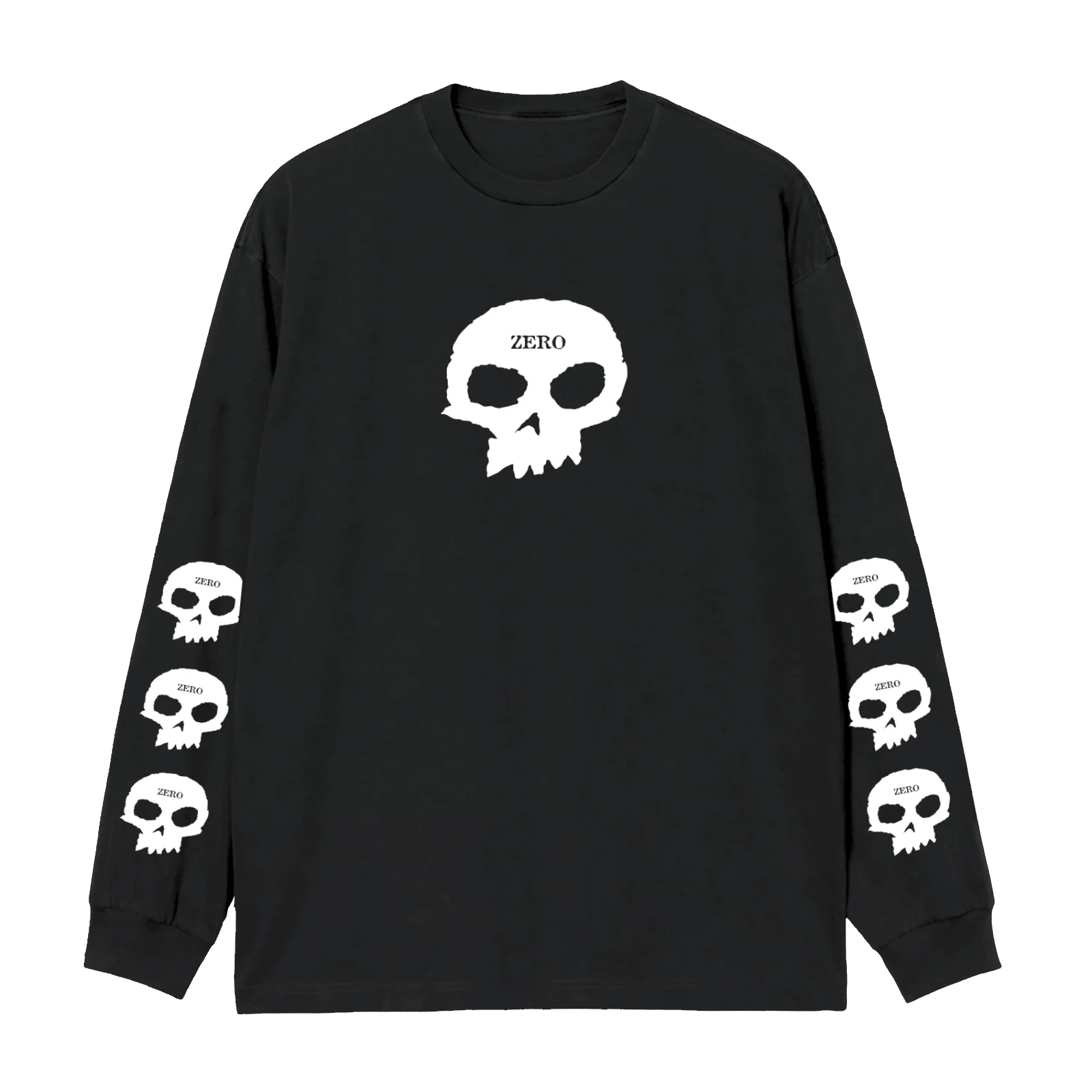 Zero Multi Skull Longsleeve Tee - Black