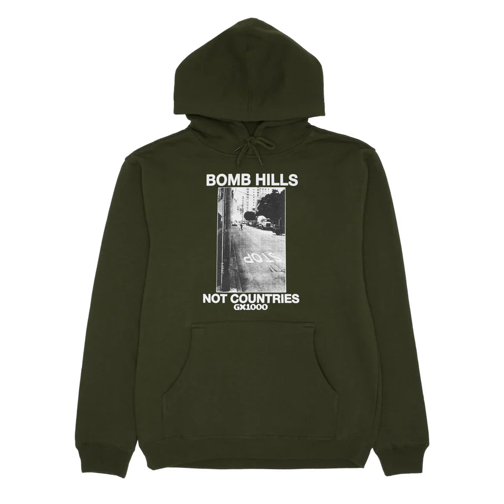 GX1000 Bomb Hills Not Countries Hoodie - Green/White